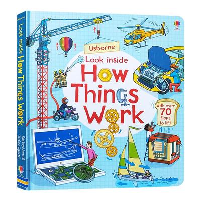 Usborne 看里面系列 英文原版Look Inside How things Work 事物运转的秘密 立体书翻翻书儿童科普读物百科绘本 亲子共读3-6岁