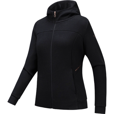 安踏运动外套女半领连帽开衫