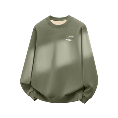 真维斯加绒卫衣男士羊羔绒加厚长袖男秋冬青少年潮牌衣服男款Q