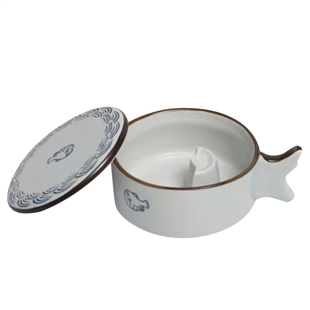 梅林笔庄陶瓷砚台多功能墨池毛笔书法专用学生练字墨汁带盖摆件国画文房四宝舔毛笔字洗笔缸装墨水墨碟