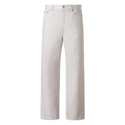 复古ivy风纯棉水洗牛仔裤长裤