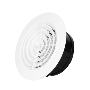 西蒙室内新风风口圆形新风口abs中央空调出风口家用可调式通风口