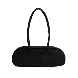 Dotlyn博主同款麂皮绒法棍包韩系复古大容量通勤波士顿包单肩包女