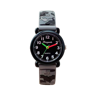 小男孩儿童迷彩表带户外运动手表幼儿园学生宝宝石英防水电子腕表