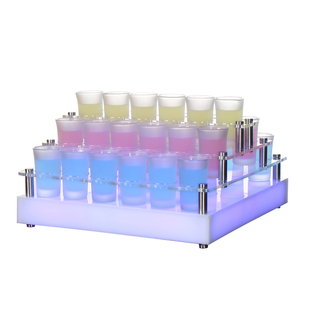 斗酒酒具彩虹鸡尾酒发光杯架b52子弹杯磨砂野格杯一口杯酒架套装