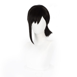 漫萝 电锯人假发 东山小红cos假发 链锯人发饰侧辫子长鬓角送发夹