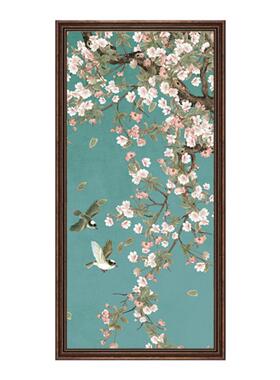 简美玄关美式入户装饰画肌理挂画