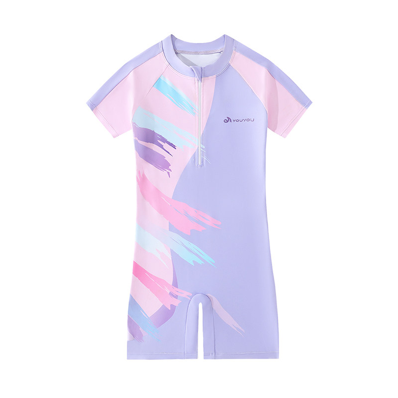 儿童泳衣女中大童连体2026新款泳衣专业训练青少年速干防晒套装备