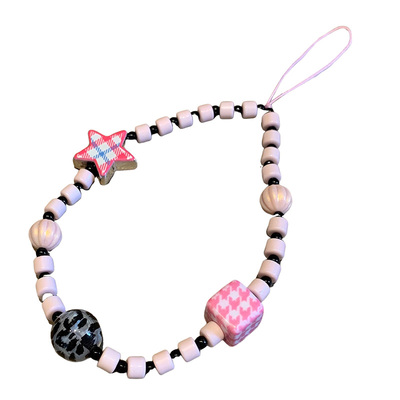 小众高级感手机链彩色撞色挂链