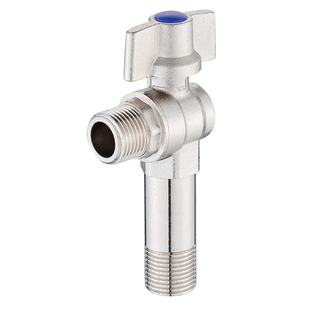 全铜加长大流量三角阀冷热水热水器燃气4分球阀芯止水大通量开关