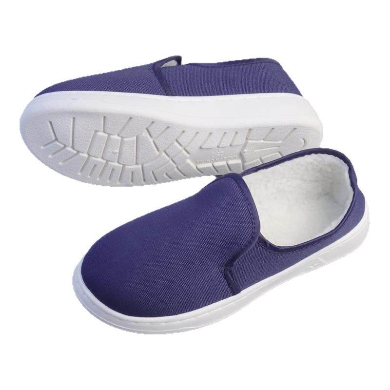 防静电棉鞋冬季加厚保暖电子车间工作鞋男女无尘鞋加绒蓝色静电鞋