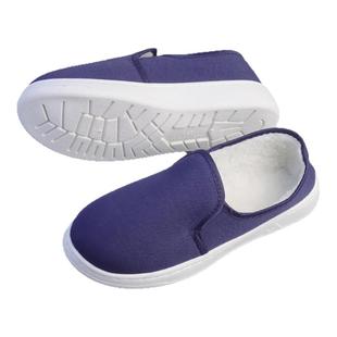 防静电棉鞋冬季加厚保暖电子车间工作鞋男女无尘鞋加绒蓝色静电鞋