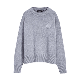 【保暖羊毛混纺】Desigual宽松圆标女士毛衣