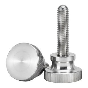 303不锈钢高头滚花手拧螺丝螺栓大平头圆形手扭台阶螺钉M3M4M5M6