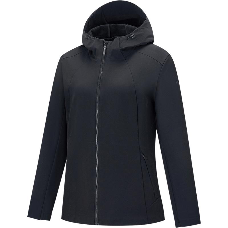 李宁连帽女运动风衣运动服