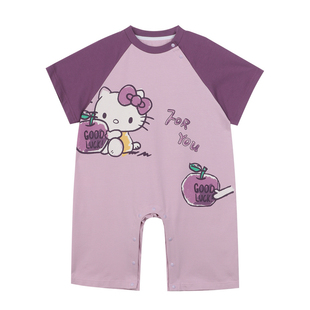 小O爸男婴童 宝宝可爱T恤哈衣夏季短袖连体衣2026年新款婴儿爬服