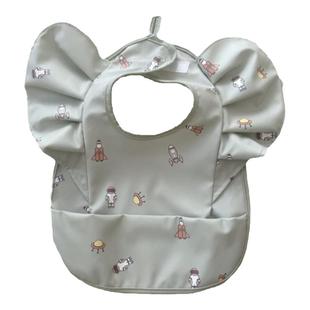 宝宝围兜防水防油防污婴儿饭食兜柔软不易褶皱围兜神器接菜能手