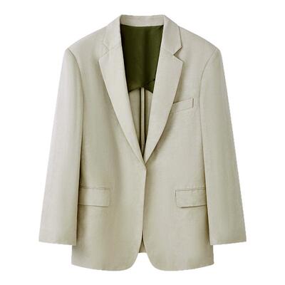 BLINK/日本进口凉感麻混纺法式百搭春夏老钱风度假感通勤西服套装