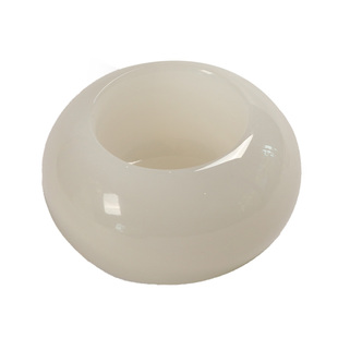 合三舍 凝雪 白玉水盂文房雅器阿富汗玉石笔洗手工原石打磨天然纹理书房水盂高端书法国画多功能储水涮墨摆件