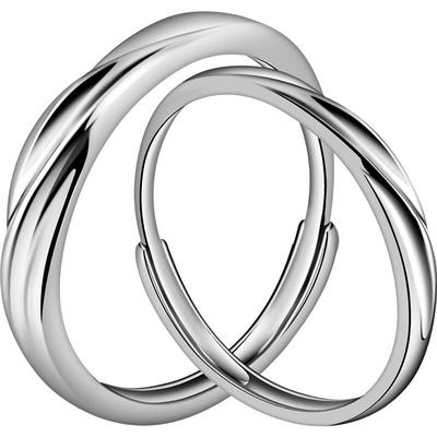 老银匠s925银爱恋情侣戒指