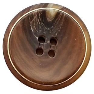 俪客 高级金边棒花树脂纽扣 经典大衣扣西服风衣扣毛衣外套男女士