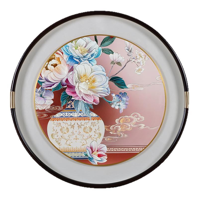 平安富贵手工铜雕装饰画玄关过道