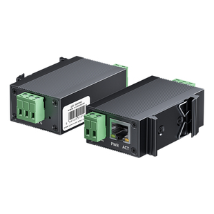 山泽串口服务器 导轨式RS232转以太网转换RJ45网口TCP/IP/UDP/ RTU透传Web管理通信 CKFWQ05