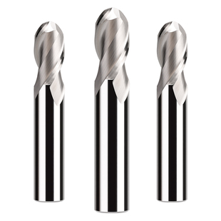 德特铝用球刀球头铣刀4刃55度钨钢合金圆头球形铝合金专用立铣刀