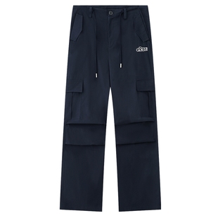 ER褶皱机能风裤子男夏季新款户外出游爬山情侣工装休闲长裤