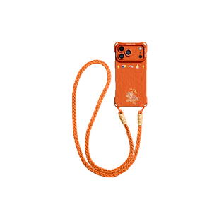 幸运小马适用苹果17promax手机壳iphone17新款17pro四角套可背斜挎16腕带15挂绳14橙色13硅胶12女pro年巨好看