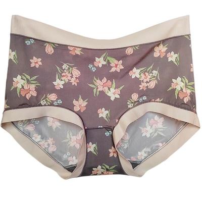 印花内裤花仙子冰丝速干无痕边女