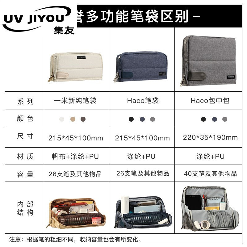 日本kokuyo国誉笔袋可站立式ins日系文具大容量学生高中生铅笔袋