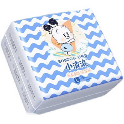 巴布豆小波浪纸尿裤拉拉裤3包