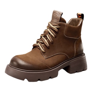 意尔康女鞋冬季时尚休闲女靴马丁靴短靴女士