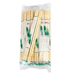 一次性筷子饭店专用家用竹筷快餐外卖圆筷商用独立包装方便卫生筷