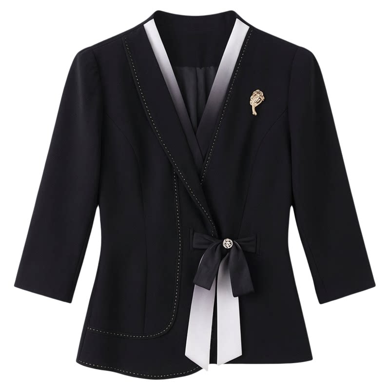 酒店dj公主工作服七分袖套装新款