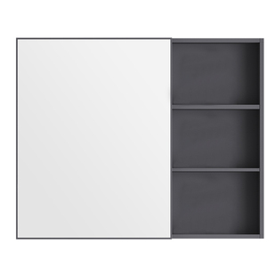 智能浴室镜柜卫生间挂墙式单独带灯感应美妆收纳架储物组合太空铝