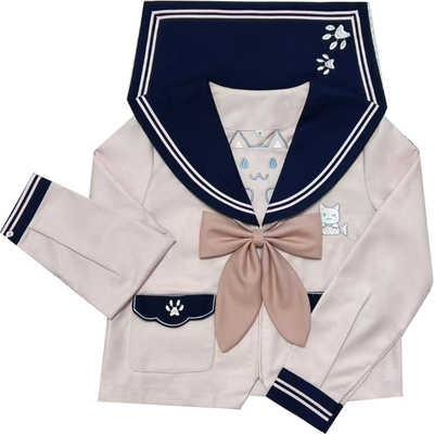 【双子喵喵】奈香原创正版jk刺绣制服日系水手服长袖幼稚园套装女