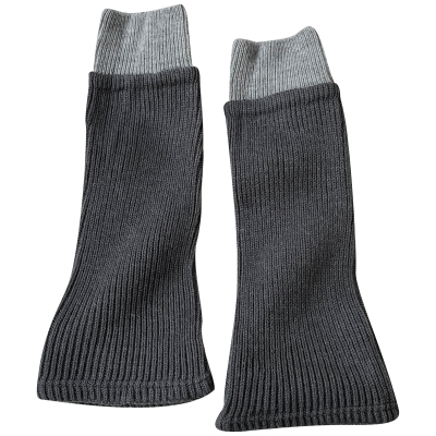 袜套堆堆袜灰色羊毛袜子女腿套