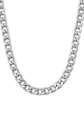 欧美钛钢不掉色古巴链项链男潮嘻哈高级百搭女生配饰锁骨链毛衣链