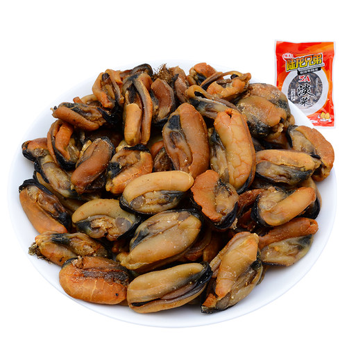 海鲜干货 舌尖美食 陆龙3A淡菜 贻贝干青口 贝壳菜350g海产干货