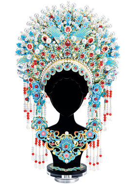 粉黛凤冠diy手工拼装模型解压礼