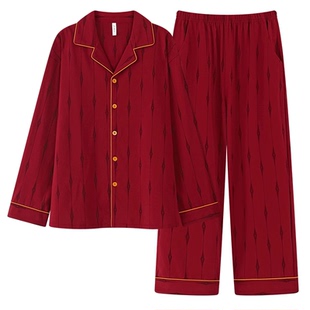 品册 2025秋季新款红色喜庆结婚睡衣新婚情侣套装家居服可外穿冬