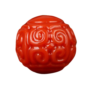 南红玛瑙满肉回纹珠雕刻散珠金刚星月菩提配饰文玩手串配件