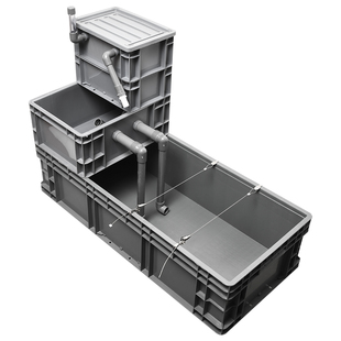 家用养龟养鱼过滤周转箱塑料水陆缸带晒台爬架生态沼泽龟鱼混养缸