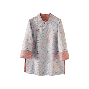 沪小鹿纸样 新中式立领斜襟上衣女秋裁剪图缝纫做衣服样板 M63