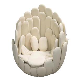 Bulbo 轻现代创意设计师布艺异形艺术别墅酒店民宿单人花瓣沙发椅