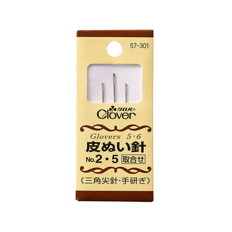 日本进口可乐工具Clover皮革专用三角针手缝针菱形缝纫针 57-301