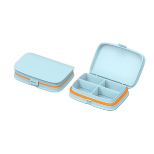 北欧风随身可拆卸食品级防潮防尘四六格药品收纳盒便携小药盒