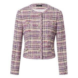 【羊毛】La Koradior拉珂蒂时尚冬香风单排扣直筒通勤淑女外套女